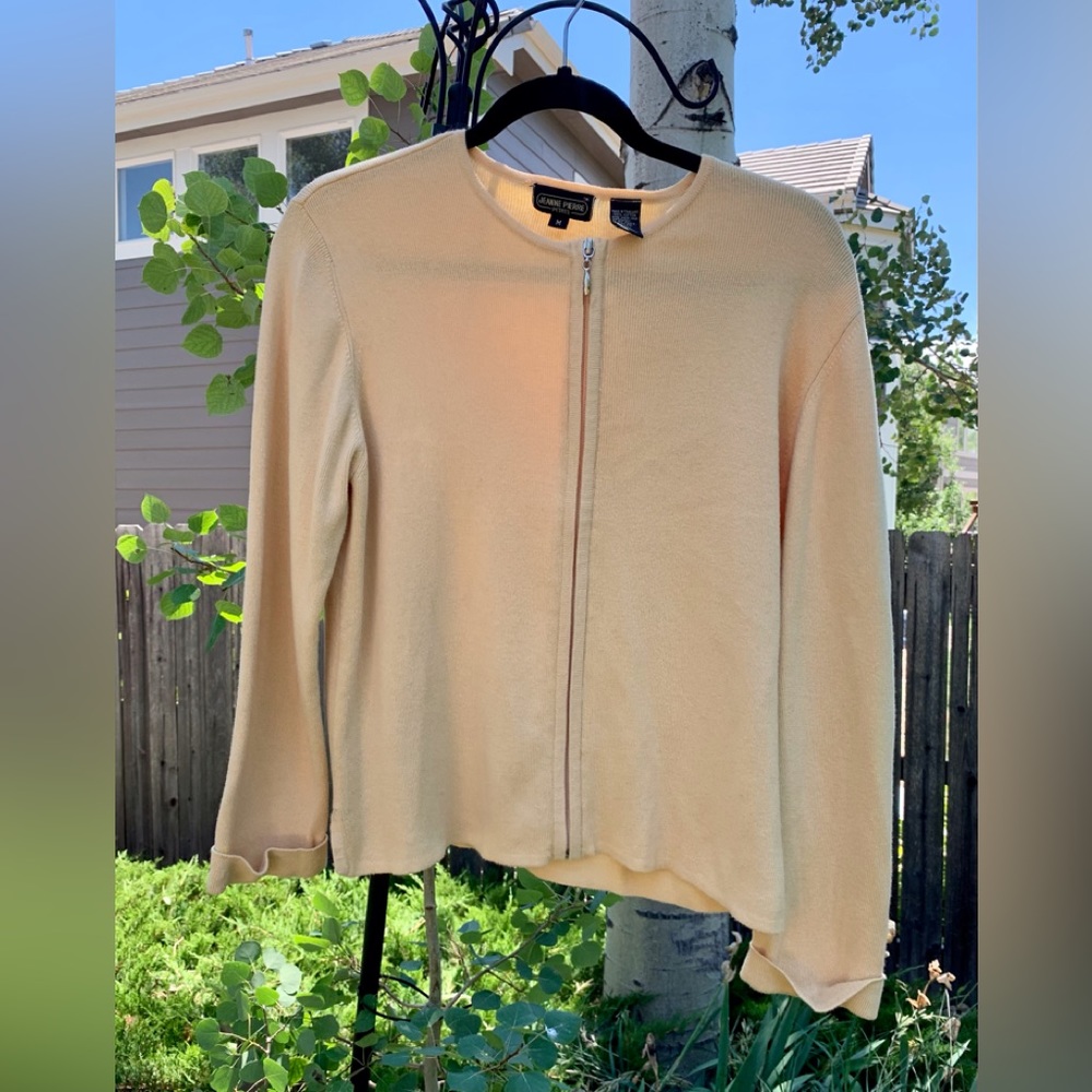 Jeanne Pierre Zip Cardigan Sweater